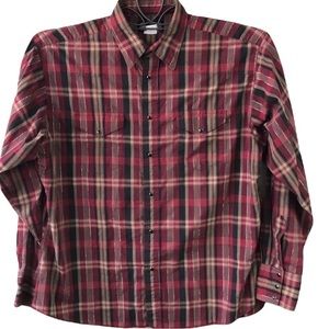 Vintage Wrangler Shirt Pearl Snap Front Men’s XL Plaid Long Sleeve Western